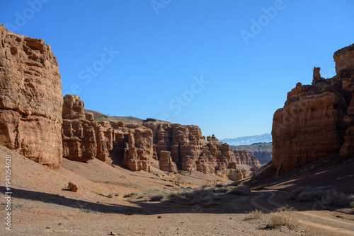 The natural scenery of Charyn Canyon in Kazakhstan
