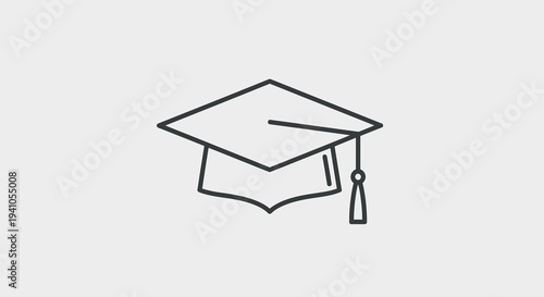 Graduation Cap Vector Illustration, Academic Symbol, Education Concept, Graduation Ceremony and Study Icon