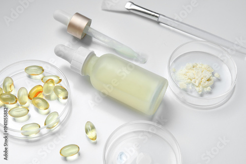 Bottle of cosmetic product,...