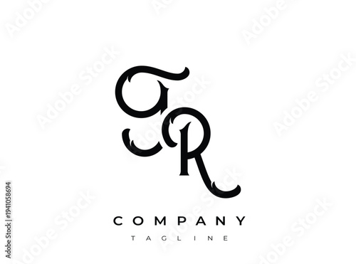 Elegant cr logo design for company branding and identity purposes