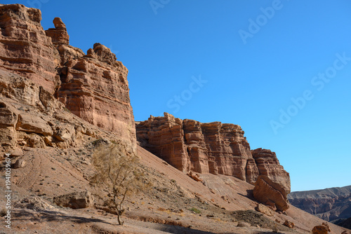 The natural scenery of Charyn Canyon in Kazakhstan