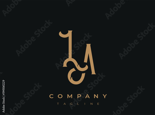Elegant luxury company logo design with intertwined letters and tagline