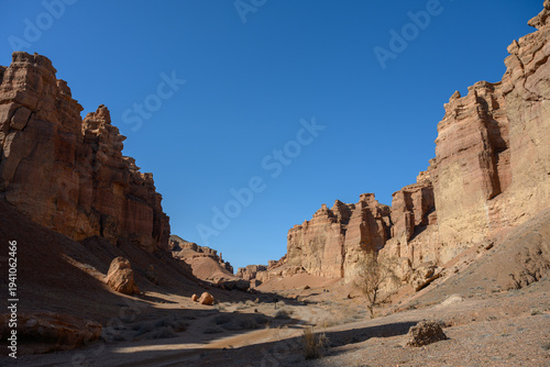 The natural scenery of Charyn Canyon in Kazakhstan