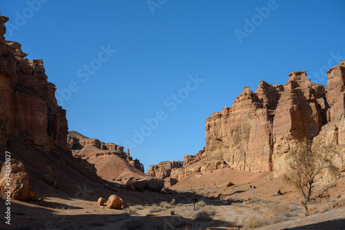 The natural scenery of Charyn Canyon in Kazakhstan