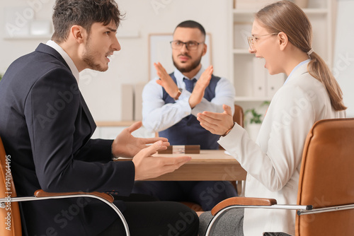 Male business mediator work...