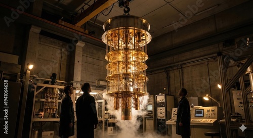 Golden Quantum Computer Processor in Scientific Research Laboratory