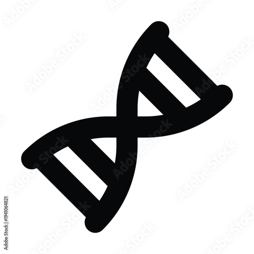 dht-32DNA Helix Icon, Genetic Science and Biotechnology Illustration, Medical Laboratory Research Symbol, 24x24 Pixel Perfect, Editable Stroke Vector.