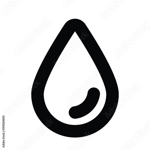 Blood Drop Icon, Medical Laboratory Test Illustration, Hematology and Donor Symbol, 24x24 Pixel Perfect, Editable Stroke Vector Design.