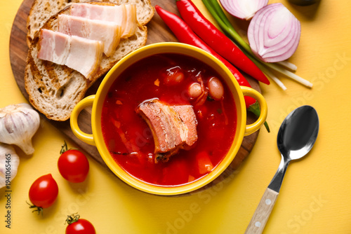 Bowl of traditional Ukraini...