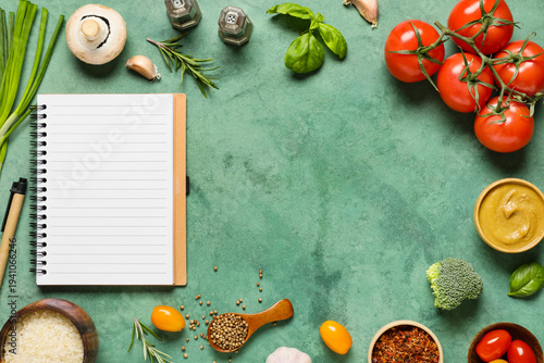 Frame made of blank recipe ...