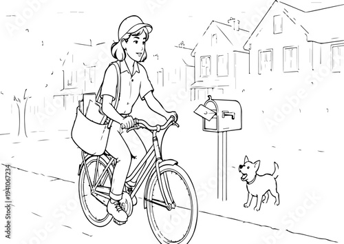 girl on bicycle