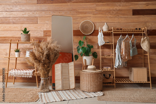 Interior of room with cloth...