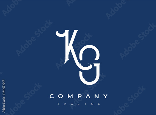 Logo design template with elegant lettering and company tagline