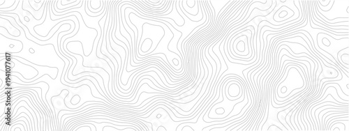 Topographic map background seamless contour lines pattern vector illustration for cartography and terrain elevation concepts