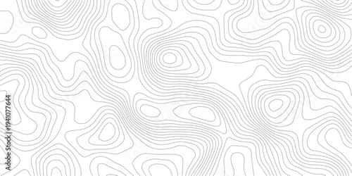 Topographic map background seamless contour lines pattern vector illustration for cartography and terrain elevation concepts