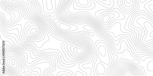 Topographic map background seamless contour lines pattern vector illustration for cartography and terrain elevation concepts