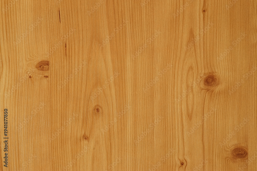 Fototapeta premium Light wooden surface with natural grains and knots as background