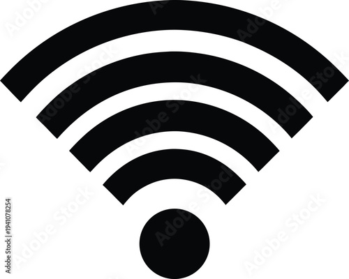 Wireless Signal Icon For Network Connection And Data Transfer