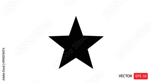 Black star shape graphic symbol icon.