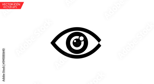 Black and white eye illustration.