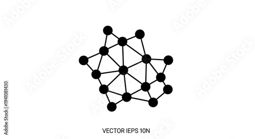 Black molecular structure model diagram.