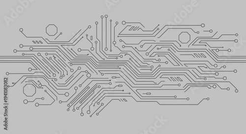 Digital Circuit Board Pattern, Technology Background, Electronic Connections