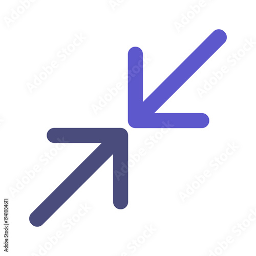 Vector of compress of Fullscreen icon For UI_Filled Purple Icon