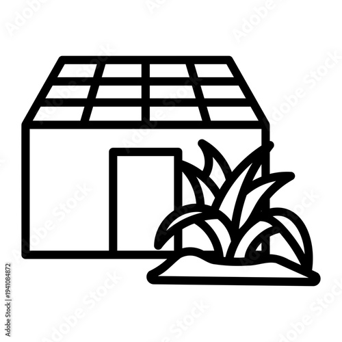 smart greenhouse Line Icon
