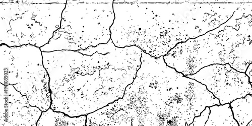 White cracked dry earth texture background with abstract desert soil fracture pattern.