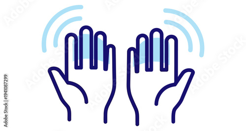 Hand Gesture Touch Control Interface Vector Illustration