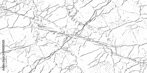Natural white marble texture with dense cracked veins abstract luxury stone surface background.