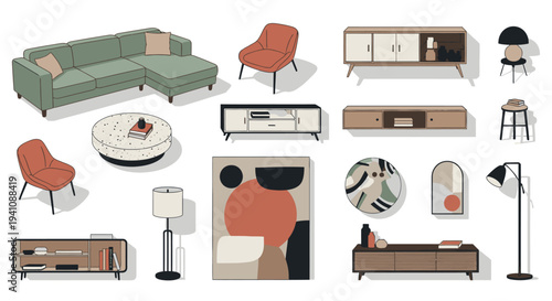 modern living room furniture and interior design elements in a minimalist style perfect for contemporary home decor inspiration