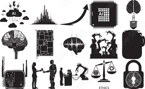 Artificial intelligence concepts including neural networks robotics and ethical considerations