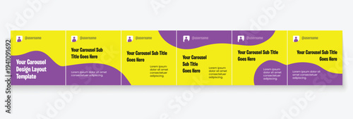 Instagram carousel template layout design for five tips sharing on social media. LinkedIn carousel banner design vector template