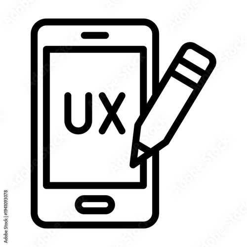 UX Design Vector Line Icon Design