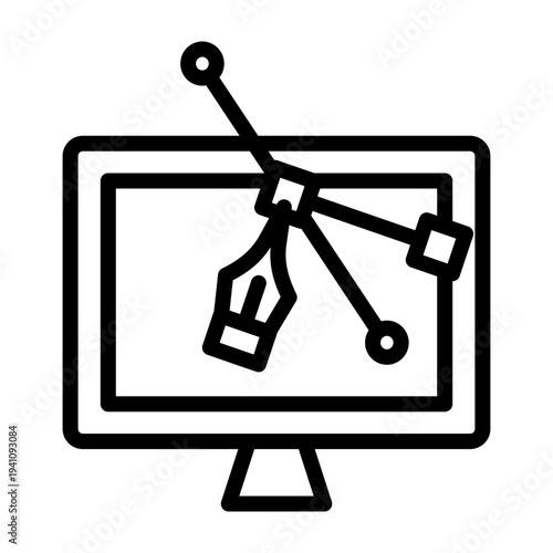 System Design Vector Line Icon Design