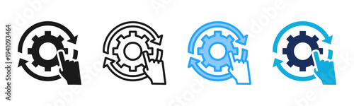 Skill Practice icon set multiple style collection