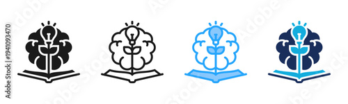 Wisdom Building icon set multiple style collection