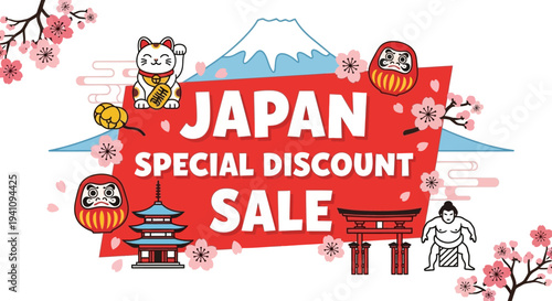 Japan Special Discount Sale: Mount Fuji, Daruma Dolls, Maneki Neko, Torii Gate