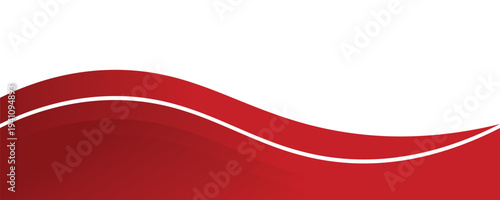 Curved golden yellow wave and a deeper red wavy border, footer vector illustration