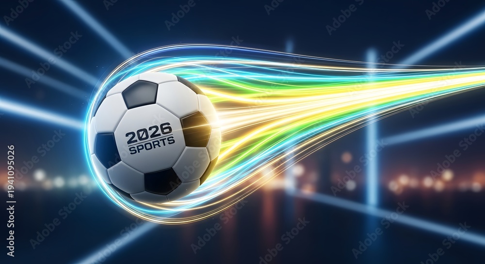 Fototapeta premium 2026 fifa world cup soccer ball in motion