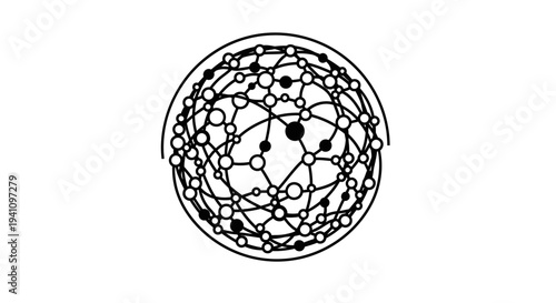 Detailed molecular structure model drawing.