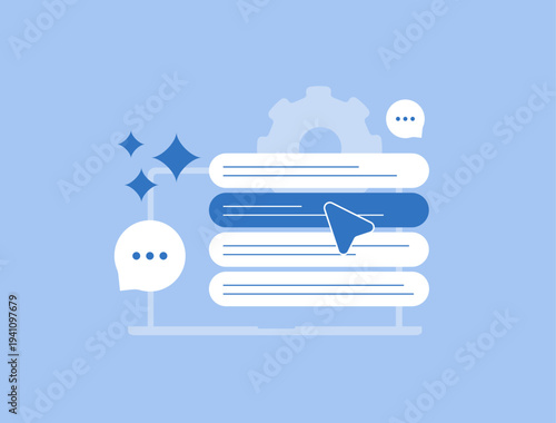 AI prompt optimization interface, chatbot prompt engineering tool with structured message refinement. Automated response tuning for large language model interaction and conversational AI workflow