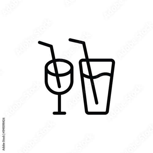 Food and drink vector line icons featuring meals, beverages, fruits, utensils, cooking, restaurants, snacks, nutrition, dining, and culinary culture symbols.