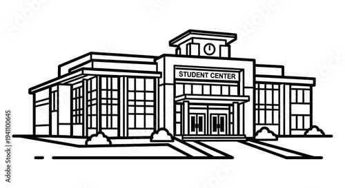 Student Center Building Architecture Design.