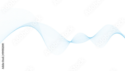 Abstract wave element for design. Digital frequency track equalizer. Stylized line art background. Vector illustration of blue lines.