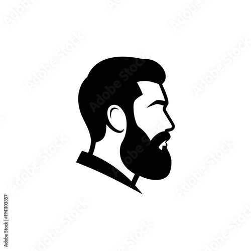Man with beard and short hair.