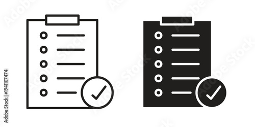 Compliance icon, line pictogram on white.