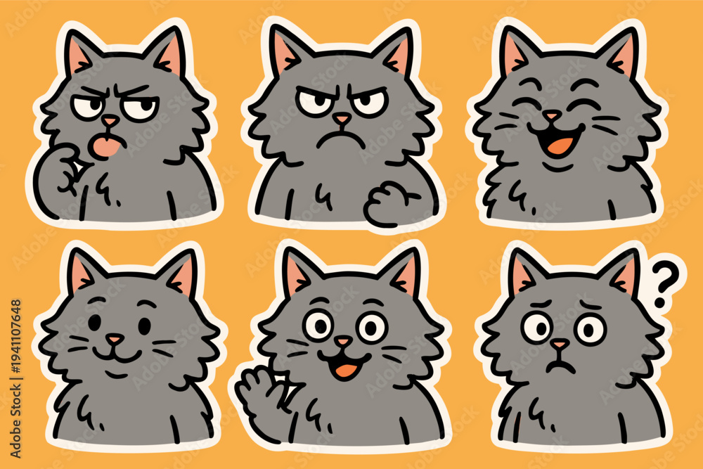 Fototapeta premium set of cats