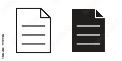 Document icon, line pictogram on white.